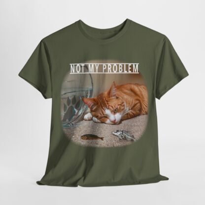 T-Shirt, Katzenliebhaber, NOT MY PROBLEM, Weiße Schrift – Bild 16