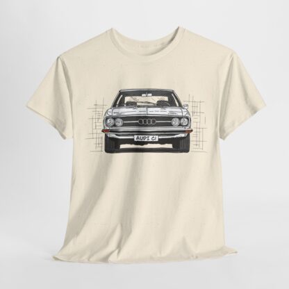 T-Shirt, Audi 100 C1, Strichzeichnung, Weiß, personalisierbar – Bild 9