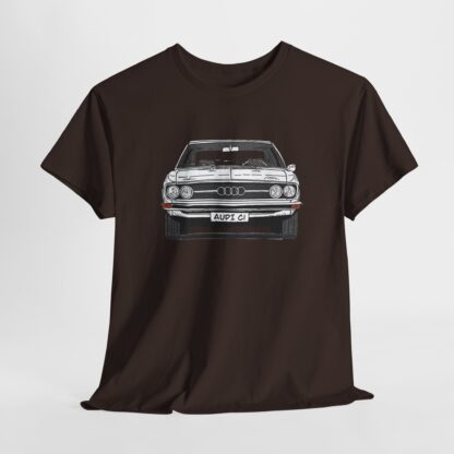 T-Shirt, Audi 100 C1, Strichzeichnung, Weiß, personalisierbar – Bild 8