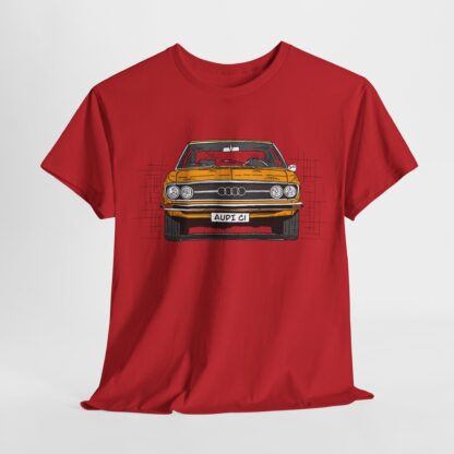 T-Shirt, Audi 100 C1, Strichzeichnung, Orange, personalisierbar – Bild 18