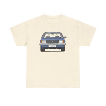 T-Shirt, Opel Rekord E, Strichzeichnung, Blau, mit Kennzeichen personalisierbar – Bild 6