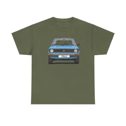 T-Shirt, VW Polo I Facelift, Typ 86, Strichzeichnung, Hellblau, mit Kennzeichen personalisierbar – Bild 16