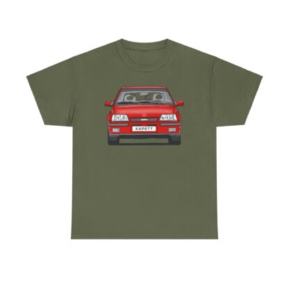 T-Shirt, Opel Kadett E, GSi, Strichzeichnung, Rot, Wunsch-Kennzeichen möglich – Bild 11