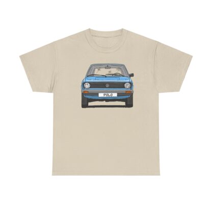 T-Shirt, VW Polo I Facelift, Typ 86, Strichzeichnung, Hellblau, mit Kennzeichen personalisierbar – Bild 12