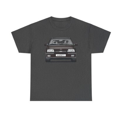 T-Shirt, Opel Kadett E, GSi, Strichzeichnung, Schwarz, Wunsch-Kennzeichen möglich – Bild 3