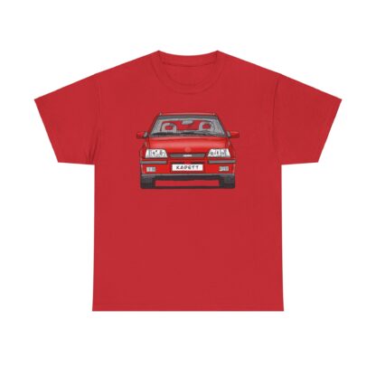 T-Shirt, Opel Kadett E, GSi, Strichzeichnung, Rot, Wunsch-Kennzeichen möglich – Bild 12