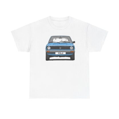 T-Shirt, VW Polo I Facelift, Typ 86, Strichzeichnung, Hellblau, mit Kennzeichen personalisierbar – Bild 13