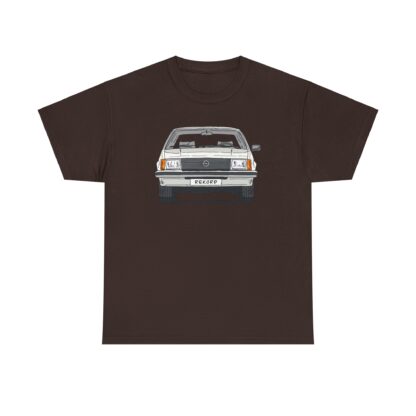 T-Shirt, Opel Rekord E, Strichzeichnung, Weiß, mit Kennzeichen personalisierbar – Bild 2