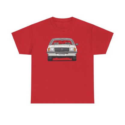 T-Shirt, Opel Rekord E, Strichzeichnung, Weiß, mit Kennzeichen personalisierbar – Bild 9