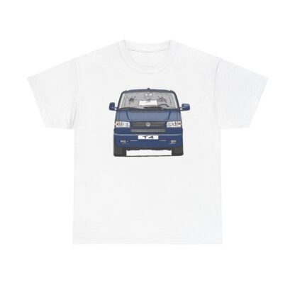 T-Shirt, VW T4 GP, Bulli, Strichzeichnung, Blau, mit Kennzeichen personalisierbar – Bild 9