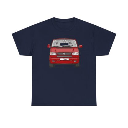 T-Shirt, VW T4 GP, Bulli, Strichzeichnung, Rot, mit Kennzeichen personalisierbar – Bild 6