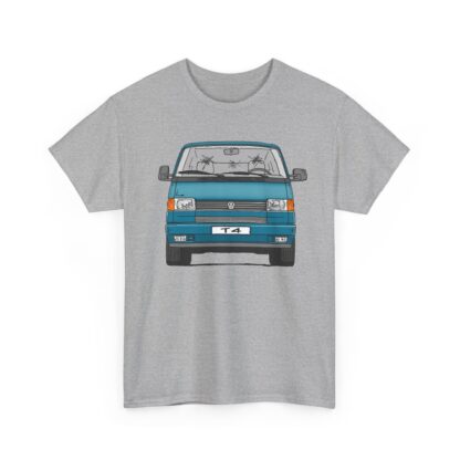 T-Shirt, VW T4, Bulli, Strichzeichnung, Grün, mit Kennzeichen personalisierbar