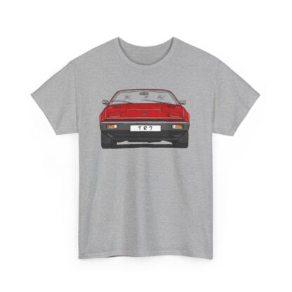 T-Shirt, Triumph TR7, Strichzeichnung, Rot, Wunsch-Kennzeichen möglich