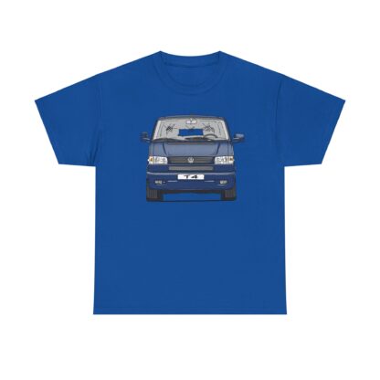 T-Shirt, VW T4 GP, Bulli, Strichzeichnung, Blau, mit Kennzeichen personalisierbar – Bild 8