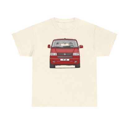 T-Shirt, VW T4 GP, Bulli, Strichzeichnung, Rot, mit Kennzeichen personalisierbar – Bild 5