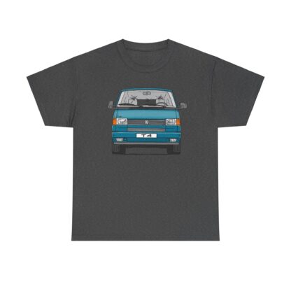 T-Shirt, VW T4, Bulli, Strichzeichnung, Grün, mit Kennzeichen personalisierbar – Bild 2