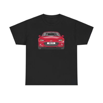 T-Shirt, Mazda MX-5 ND RF, Strichzeichnung, Rot, Front – Bild 10