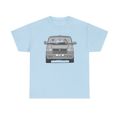 T-Shirt, VW T4 GP, Bulli, Strichzeichnung, Silbergrau, mit Kennzeichen personalisierbar – Bild 3