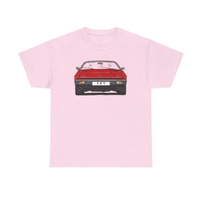 T-Shirt, Triumph TR7, Strichzeichnung, Rot, Wunsch-Kennzeichen möglich – Bild 6