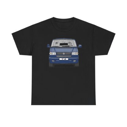 T-Shirt, VW T4 GP, Bulli, Strichzeichnung, Blau, mit Kennzeichen personalisierbar – Bild 10