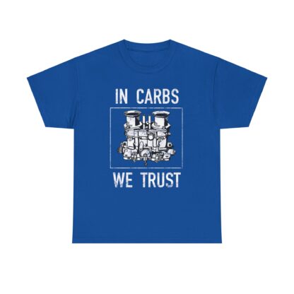 T-Shirt, In Carbs We Trust, Weber, Weißer Text – Bild 7