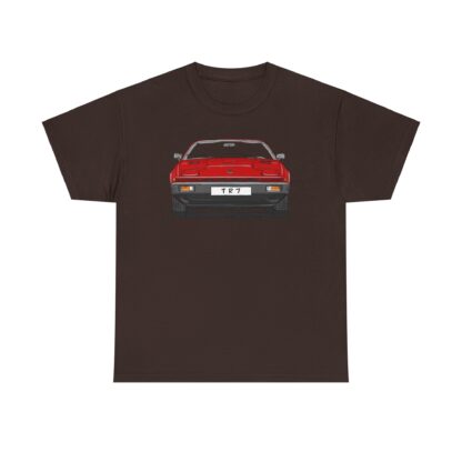 T-Shirt, Triumph TR7, Strichzeichnung, Rot, Wunsch-Kennzeichen möglich – Bild 2