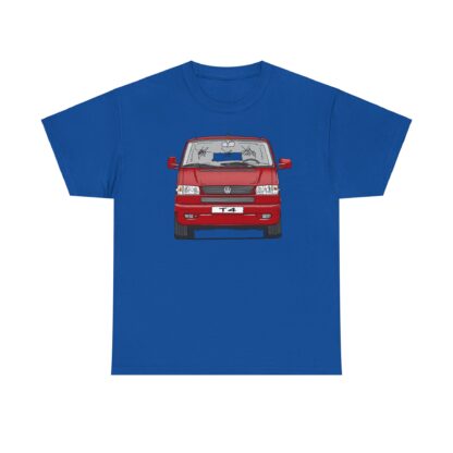 T-Shirt, VW T4 GP, Bulli, Strichzeichnung, Rot, mit Kennzeichen personalisierbar – Bild 8