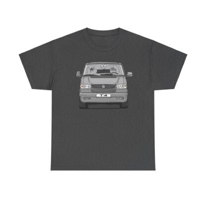 T-Shirt, VW T4 GP, Bulli, Strichzeichnung, Silbergrau, mit Kennzeichen personalisierbar – Bild 2