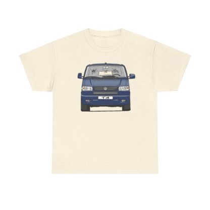 T-Shirt, VW T4 GP, Bulli, Strichzeichnung, Blau, mit Kennzeichen personalisierbar – Bild 5