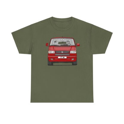 T-Shirt, VW T4 GP, Bulli, Strichzeichnung, Rot, mit Kennzeichen personalisierbar – Bild 11