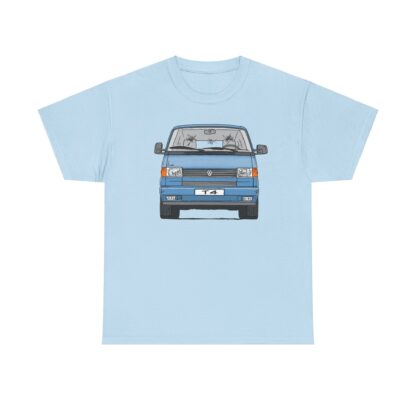 T-Shirt, VW T4, Bulli, Strichzeichnung, Blau, mit Kennzeichen personalisierbar – Bild 3