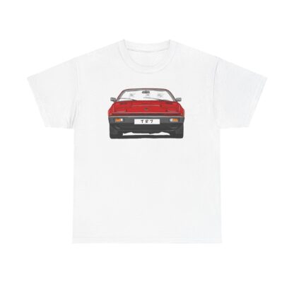 T-Shirt, Triumph TR7, Strichzeichnung, Rot, Wunsch-Kennzeichen möglich – Bild 13