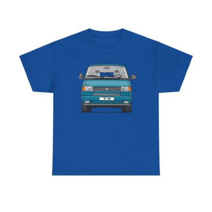 T-Shirt, VW T4, Bulli, Strichzeichnung, Grün, mit Kennzeichen personalisierbar – Bild 9