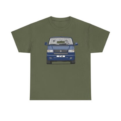 T-Shirt, VW T4 GP, Bulli, Strichzeichnung, Blau, mit Kennzeichen personalisierbar – Bild 11