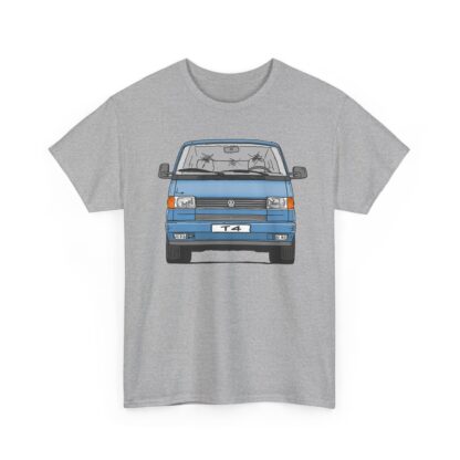 T-Shirt, VW T4, Bulli, Strichzeichnung, Blau, mit Kennzeichen personalisierbar