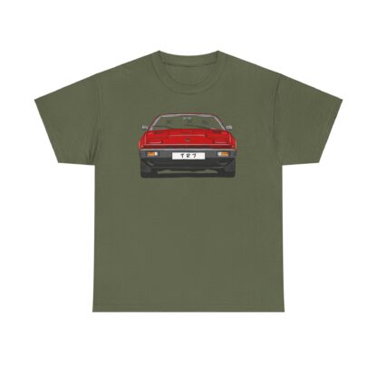 T-Shirt, Triumph TR7, Strichzeichnung, Rot, Wunsch-Kennzeichen möglich – Bild 16