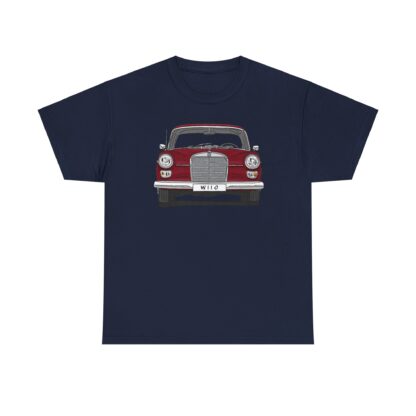 T-Shirt, Mercedes W110, Heckflosse, Strichzeichnung, Rot, Wunschkennzeichen möglich – Bild 10