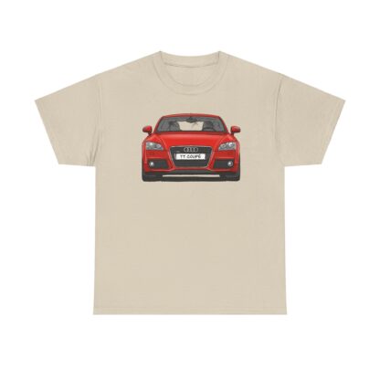 T-Shirt, Audi TT Coupé 8J, Strichzeichnung, Rot, Wunschkennzeichen möglich – Bild 4