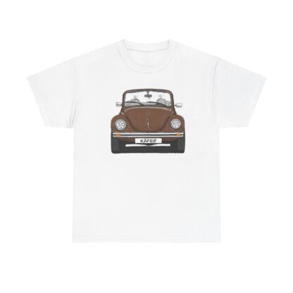 T-Shirt, VW Käfer Cabrio, 1303, Strichzeichnung, Braun, mit Kennzeichen personalisierbar – Bild 2