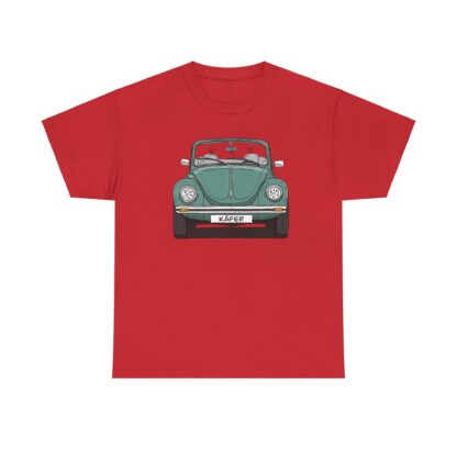 T-Shirt, VW Käfer Cabrio, 1303, Strichzeichnung, Grün, mit Kennzeichen personalisierbar – Bild 12