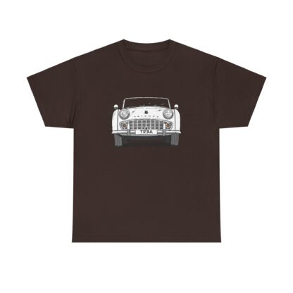 T-Shirt, Triumph TR3A, Strichzeichnung, Weiß – Bild 6