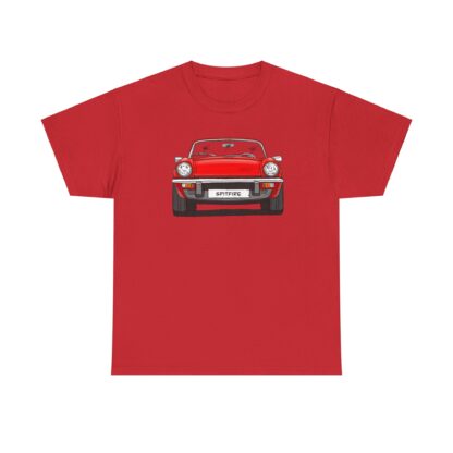 T-Shirt, Triumph Spitfire 1500, Strichzeichnung, Rot, mit Kennzeichen personalisierbar – Bild 12