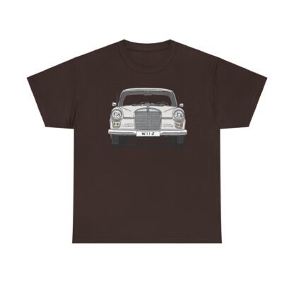 T-Shirt, Mercedes W110, Heckflosse, Strichzeichnung, Lichtgrau, Wunschkennzeichen möglich – Bild 6