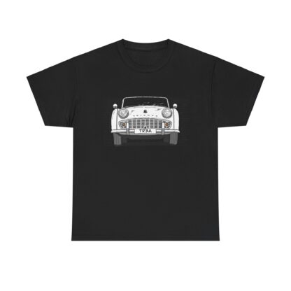 T-Shirt, Triumph TR3A, Strichzeichnung, Weiß – Bild 3