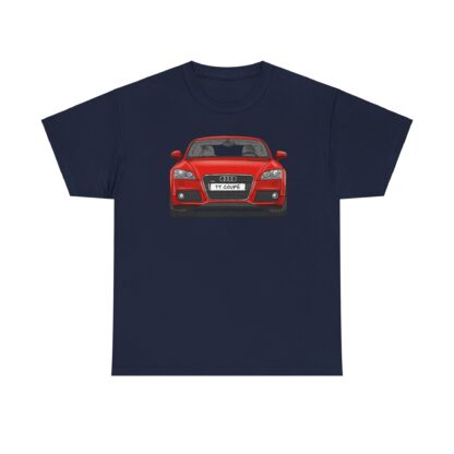 T-Shirt, Audi TT Coupé 8J, Strichzeichnung, Rot, Wunschkennzeichen möglich – Bild 10