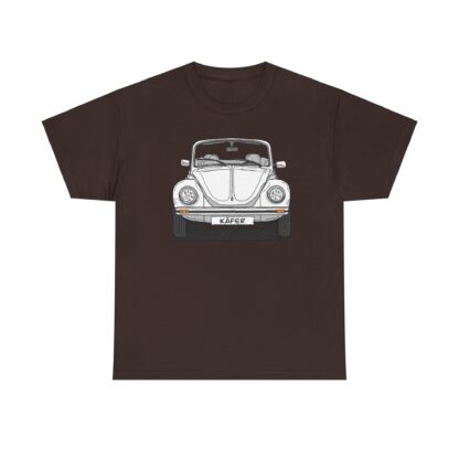 T-Shirt, VW Käfer Cabrio, 1303, Strichzeichnung, Weiß, mit Kennzeichen personalisierbar – Bild 5