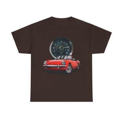 T-Shirt, Triumph Spitfire Mk3, Rot, Vmax mit Tacho – Bild 5