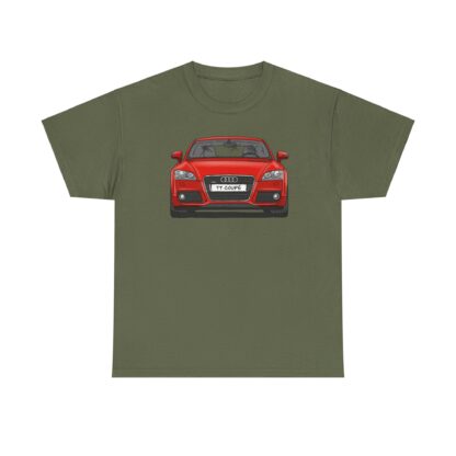 T-Shirt, Audi TT Coupé 8J, Strichzeichnung, Rot, Wunschkennzeichen möglich – Bild 6