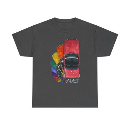 T-Shirt, Triumph Spitfire Mk3 - Schnecke, Regenbogen – Bild 7