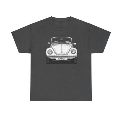 T-Shirt, VW Käfer Cabrio, 1303, Strichzeichnung, Weiß, mit Kennzeichen personalisierbar – Bild 7